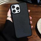 For iPhone 13 Pro Max Litchi Texture TPU Phone Case(Black) - 2