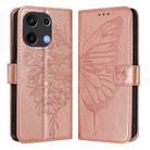 For Umidigi Note 100 Embossed Butterfly Leather Phone Case(Rose Gold) - 2
