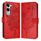 For vivo Y29S 5G / Y04 4G Global Embossed Butterfly Leather Phone Case(Red) - 2