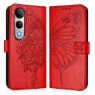 For vivo V50 Lite 5G Embossed Butterfly Leather Phone Case(Red) - 2