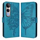 For vivo V50 Lite 5G Embossed Butterfly Leather Phone Case(Blue) - 2