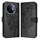 For vivo Y39 5G Global Embossed Butterfly Leather Phone Case(Black) - 2