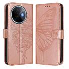 For vivo Y39 5G Global Embossed Butterfly Leather Phone Case(Rose Gold) - 2
