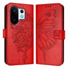 For vivo S30 Pro mini Embossed Butterfly Leather Phone Case(Red) - 2