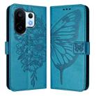 For vivo S30 Pro mini Embossed Butterfly Leather Phone Case(Blue) - 2