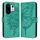 For vivo S30 Pro mini Embossed Butterfly Leather Phone Case(Green) - 2