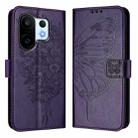 For vivo S30 Pro mini Embossed Butterfly Leather Phone Case(Dark Purple) - 2