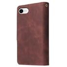 For iPhone 16e Multifunctional Multi-Card Wallet Phone Leather Case(Coffee) - 3