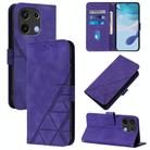 For Umidigi Note 100 Crossbody 3D Embossed Flip Leather Phone Case(Purple) - 1