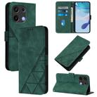 For Umidigi Note 100 Crossbody 3D Embossed Flip Leather Phone Case(Dark Green) - 1
