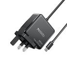 Yesido YC93 PD65W 2m USB-C / Type-C Cable Laptop Charger, UK Plug(Black) - 1