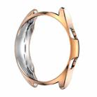 For Samsung Galaxy Watch 3 45mm Electroplating Hollow Half-pack TPU Protective Case(Rose Gold) - 1