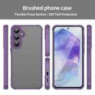 For Samsung Galaxy S25 5G Fan Dun Series TPU Hybrid PC Frosted Phone Case(Purple) - 2