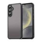 For Samsung Galaxy S24 5G Fan Dun Series TPU Hybrid PC Frosted Phone Case(Black) - 1