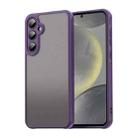 For Samsung Galaxy S24 5G Fan Dun Series TPU Hybrid PC Frosted Phone Case(Purple) - 1