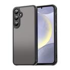 For Samsung Galaxy S24+ 5G Fan Dun Series TPU Hybrid PC Frosted Phone Case(Black) - 1