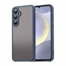 For Samsung Galaxy S24+ 5G Fan Dun Series TPU Hybrid PC Frosted Phone Case(Blue) - 1