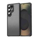 For Samsung Galaxy S25 Ultra 5G Fan Dun Series TPU Hybrid PC Frosted Phone Case(Black) - 1