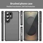 For Samsung Galaxy S25 Ultra 5G Fan Dun Series TPU Hybrid PC Frosted Phone Case(Black) - 2