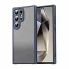 For Samsung Galaxy S24 Ultra 5G Fan Dun Series TPU Hybrid PC Frosted Phone Case(Blue) - 1