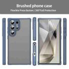 For Samsung Galaxy S24 Ultra 5G Fan Dun Series TPU Hybrid PC Frosted Phone Case(Blue) - 2