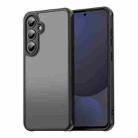 For Samsung Galaxy S24 FE 5G Fan Dun Series TPU Hybrid PC Frosted Phone Case(Black) - 1