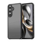 For Samsung Galaxy S25 FE 5G Fan Dun Series TPU Hybrid PC Frosted Phone Case(Black) - 1