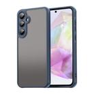For Samsung Galaxy A35 5G Fan Dun Series TPU Hybrid PC Frosted Phone Case(Blue) - 1