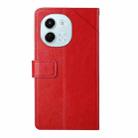 For Tecno Spark 30 5G Y-shaped Pattern Flip Leather Phone Case(Red) - 3