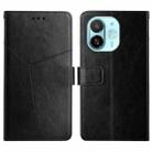 For Tecno Spark 30C 5G Y-shaped Pattern Flip Leather Phone Case(Black) - 1