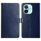 For Tecno Spark 30C 5G Y-shaped Pattern Flip Leather Phone Case(Blue) - 1