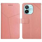For Tecno Spark 30C 5G Y-shaped Pattern Flip Leather Phone Case(Pink) - 1