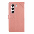 For Tecno Camon 40 Pro 5G Y-shaped Pattern Flip Leather Phone Case(Pink) - 3
