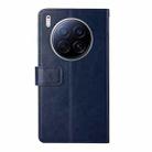 For Tecno Camon 40 Premier Y-shaped Pattern Flip Leather Phone Case(Blue) - 3