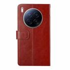 For Tecno Camon 40 Premier Y-shaped Pattern Flip Leather Phone Case(Brown) - 3