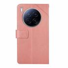 For Tecno Camon 40 Premier Y-shaped Pattern Flip Leather Phone Case(Pink) - 3