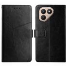 For Tecno Pova 7 4G Y-shaped Pattern Flip Leather Phone Case(Black) - 1