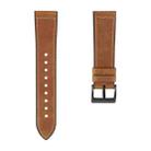 For Samsung Galaxy Watch 3 45mm TPU + Leather Watch Band(Crazy Horse Brown) - 1