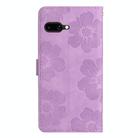 For Google Pixel 9a Flower Embossing Pattern Leather Phone Case(Purple) - 3