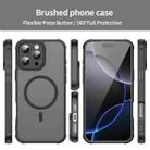 For iPhone 16e Fan Dun Series TPU Hybrid PC Frosted Magsafe Phone Case(Black) - 2