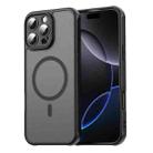 For iPhone 16 Pro Max Fan Dun Series TPU Hybrid PC Frosted Magsafe Phone Case(Black) - 1