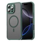 For iPhone 16 Pro Max Fan Dun Series TPU Hybrid PC Frosted Magsafe Phone Case(Green) - 1