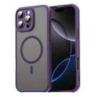 For iPhone 16 Pro Max Fan Dun Series TPU Hybrid PC Frosted Magsafe Phone Case(Purple) - 1