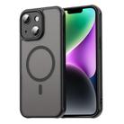 For iPhone 14 Plus Fan Dun Series TPU Hybrid PC Frosted Magsafe Phone Case(Black) - 1