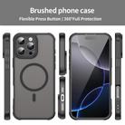 For iPhone 14 Plus Fan Dun Series TPU Hybrid PC Frosted Magsafe Phone Case(Black) - 2