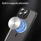For iPhone 14 Plus Fan Dun Series TPU Hybrid PC Frosted Magsafe Phone Case(Black) - 3