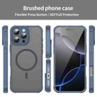 For iPhone 14 Fan Dun Series TPU Hybrid PC Frosted Magsafe Phone Case(Blue) - 2