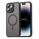 For iPhone 14 Pro Max Fan Dun Series TPU Hybrid PC Frosted Magsafe Phone Case(Black) - 1