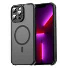 For iPhone 13 Pro Fan Dun Series TPU Hybrid PC Frosted Magsafe Phone Case(Black) - 1