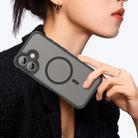 For iPhone 17 Fan Dun Series TPU Hybrid PC Frosted Magsafe Phone Case(Black) - 3